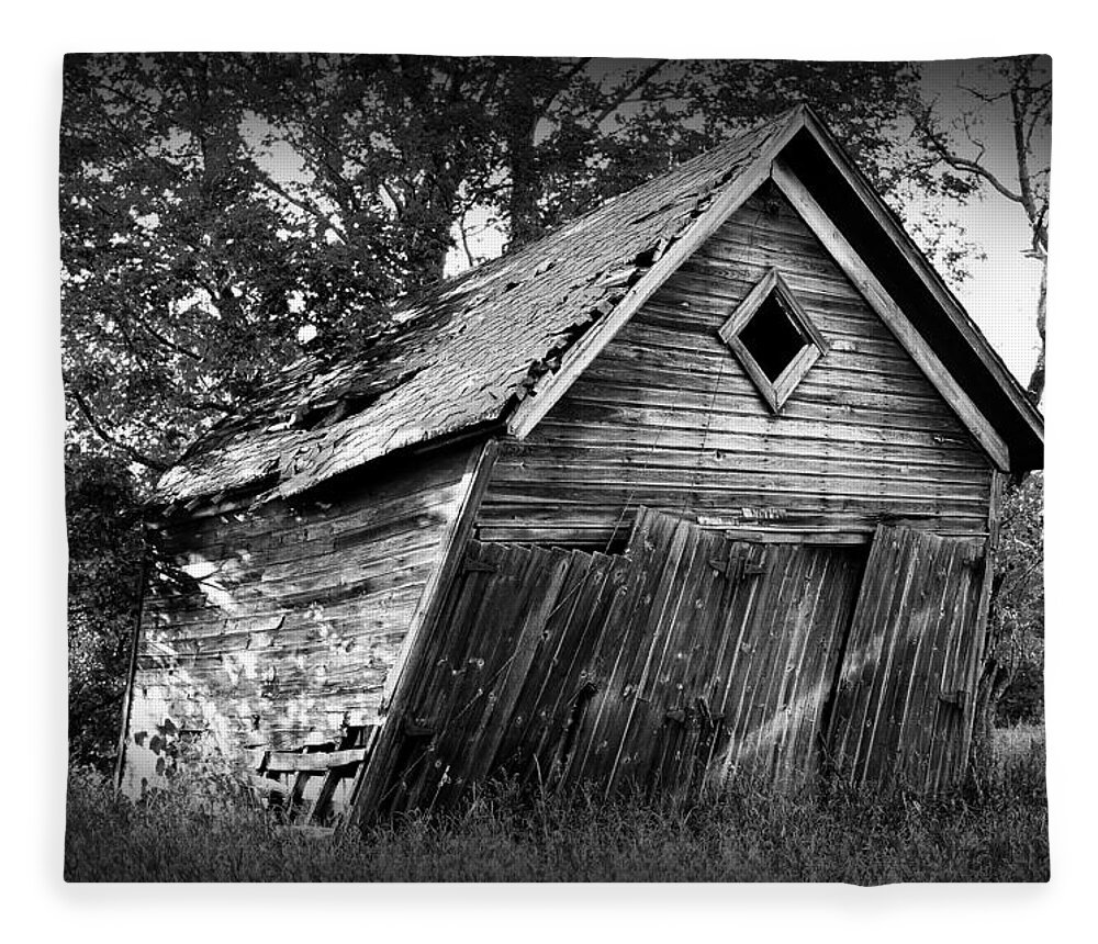Barn Fleece Blanket featuring the photograph Just Add Time by Rick Bartrand