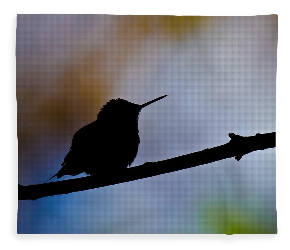 Ruby-throat Hummingbird Fleece Blanket featuring the photograph Just Chillin by Robert L Jackson