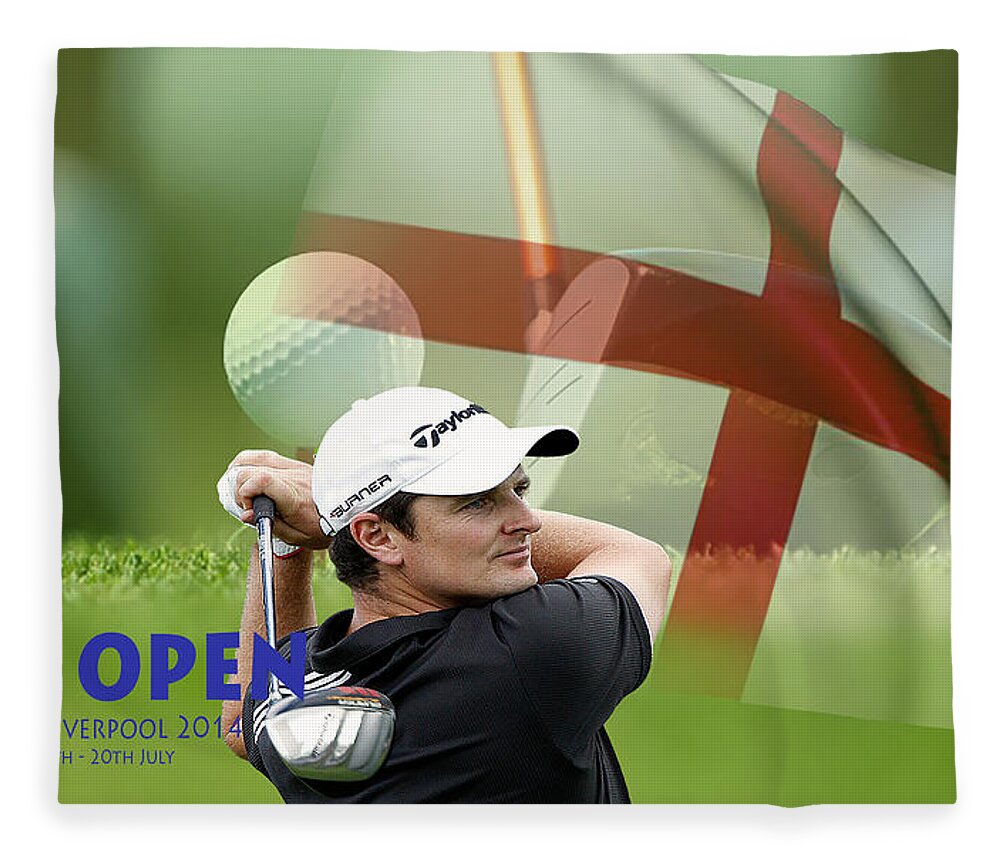 Play Fleece Blanket featuring the photograph Justin Rose by Spikey Mouse Photography