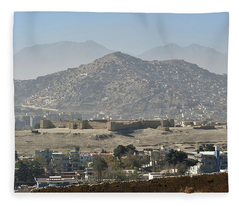 Outdoors Fleece Blanket featuring the photograph Kabul City View, Afghanistan by Christophe cerisier