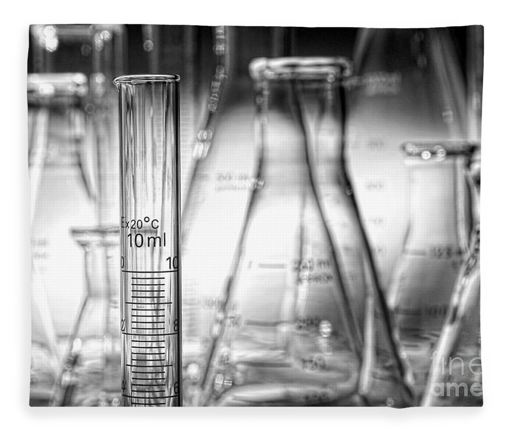 Equipment Fleece Blanket featuring the photograph Laboratory Equipment in Science Research Lab by Science Research Lab