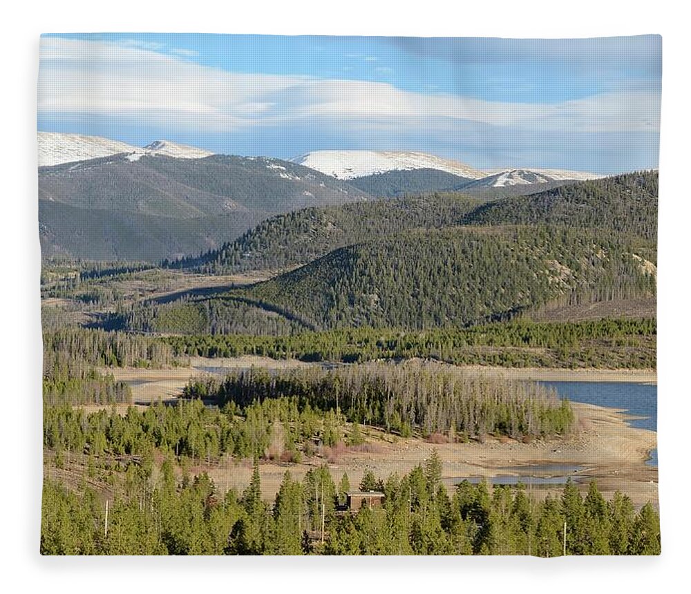 Scenics Fleece Blanket featuring the photograph Lake Dillon, Frisco, Colorado by Rivernorthphotography
