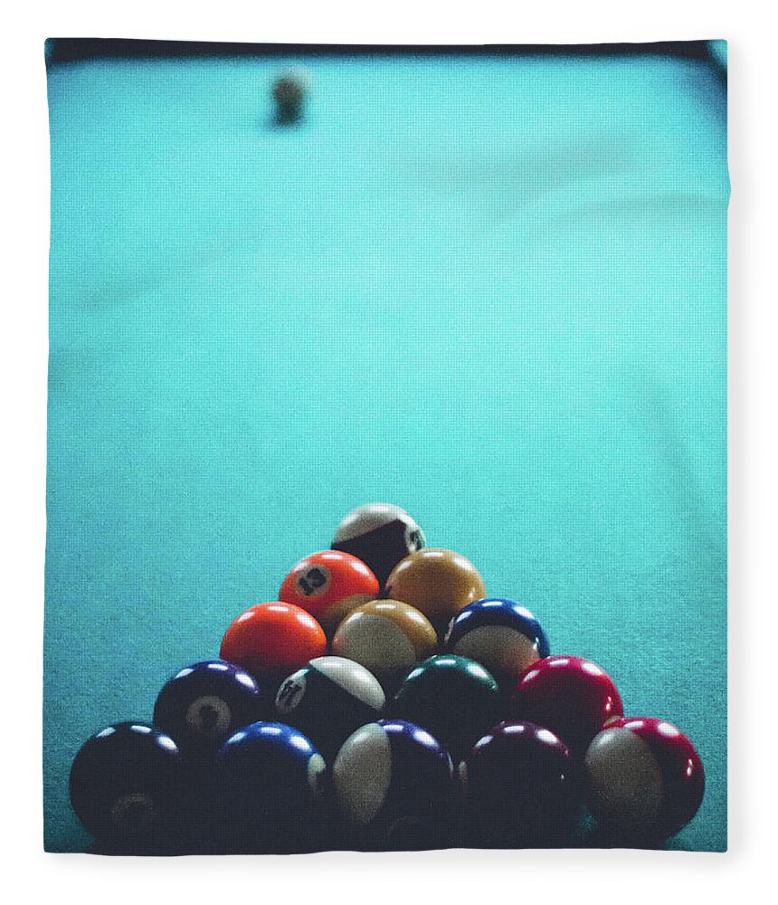 Snooker Fleece Blanket featuring the photograph Lazy Rack by By Kris