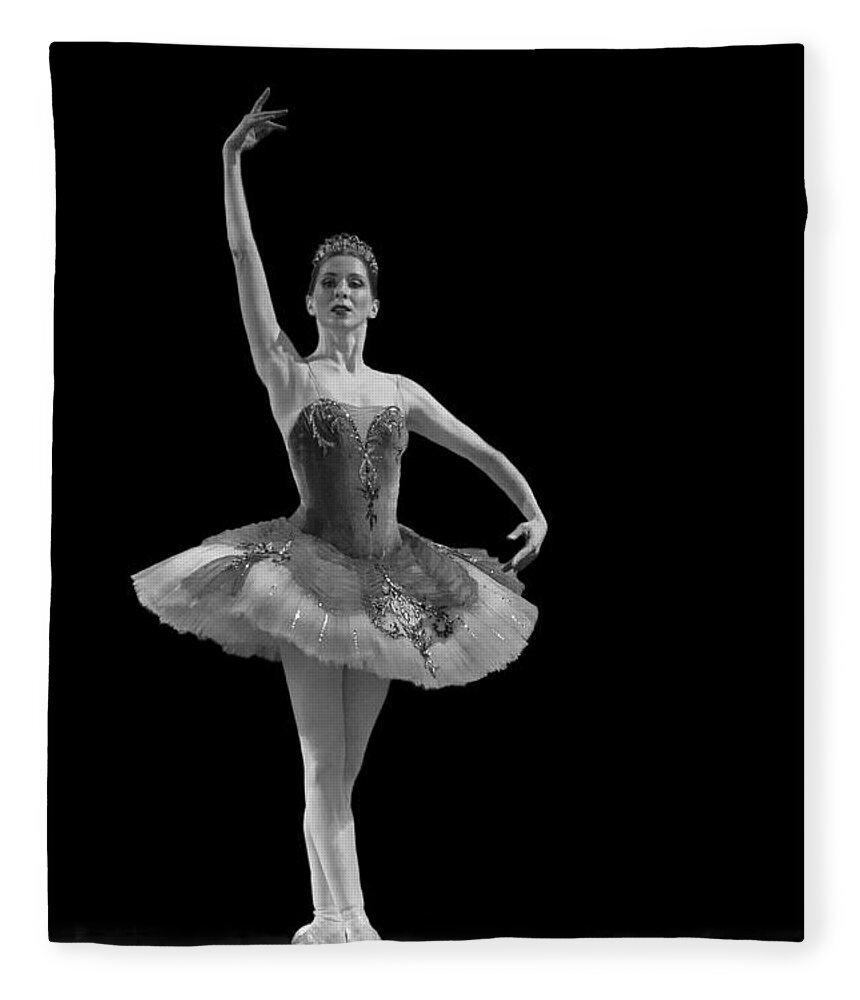 Clare Bambers Fleece Blanket featuring the photograph Le Corsaire - Pas de Deux. by Clare Bambers