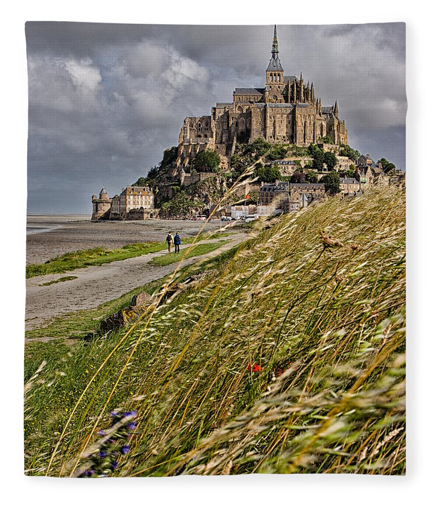 Le Mont St Michel Fleece Blanket featuring the photograph Le Mont St Michel by Nigel R Bell
