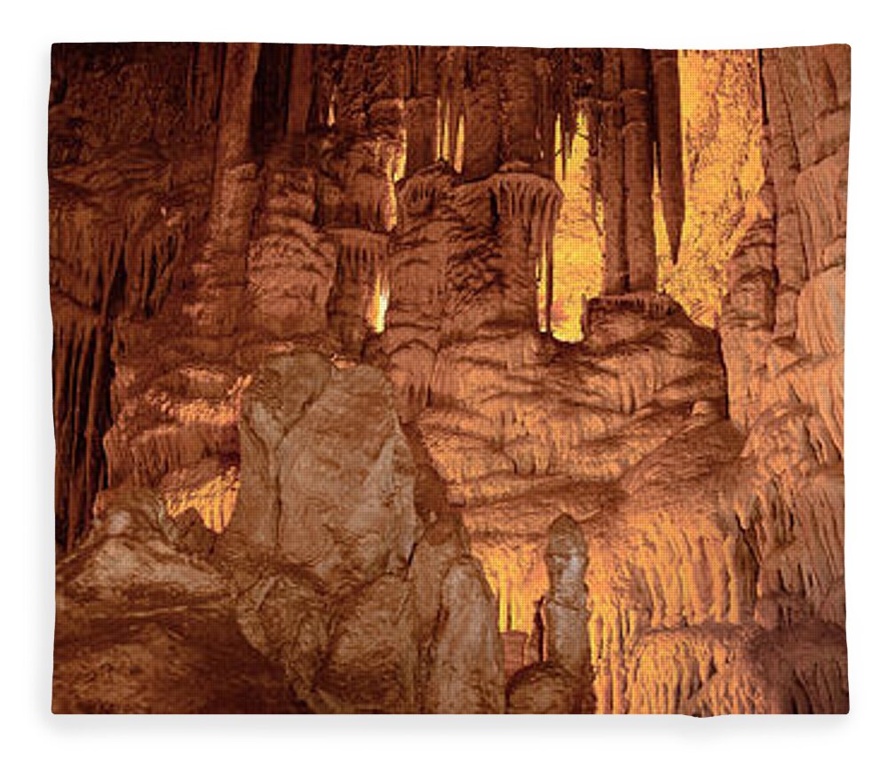 Geology Fleece Blanket featuring the photograph Lehman Caves At Great Basin Np by Ron Sanford