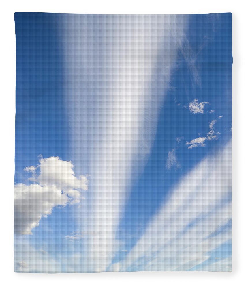 00346024 Fleece Blanket featuring the photograph Lenticular And Cumulus Clouds Patagonia by Yva Momatiuk and John Eastcott