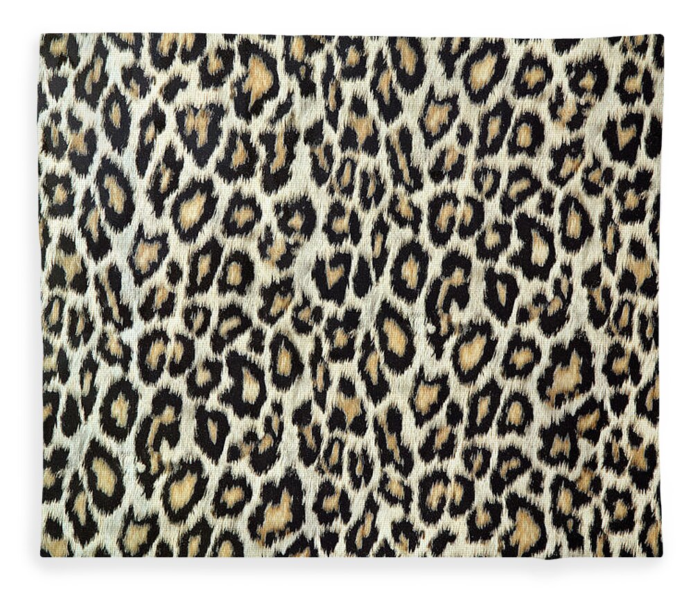 Tropical Rainforest Fleece Blanket featuring the photograph Leopard Skin Texture Or Fabric by S-cphoto