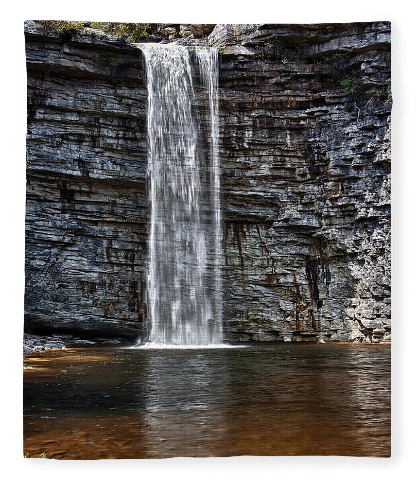 Awosting Falls Fleece Blanket featuring the photograph Let it flow by Rick Kuperberg Sr