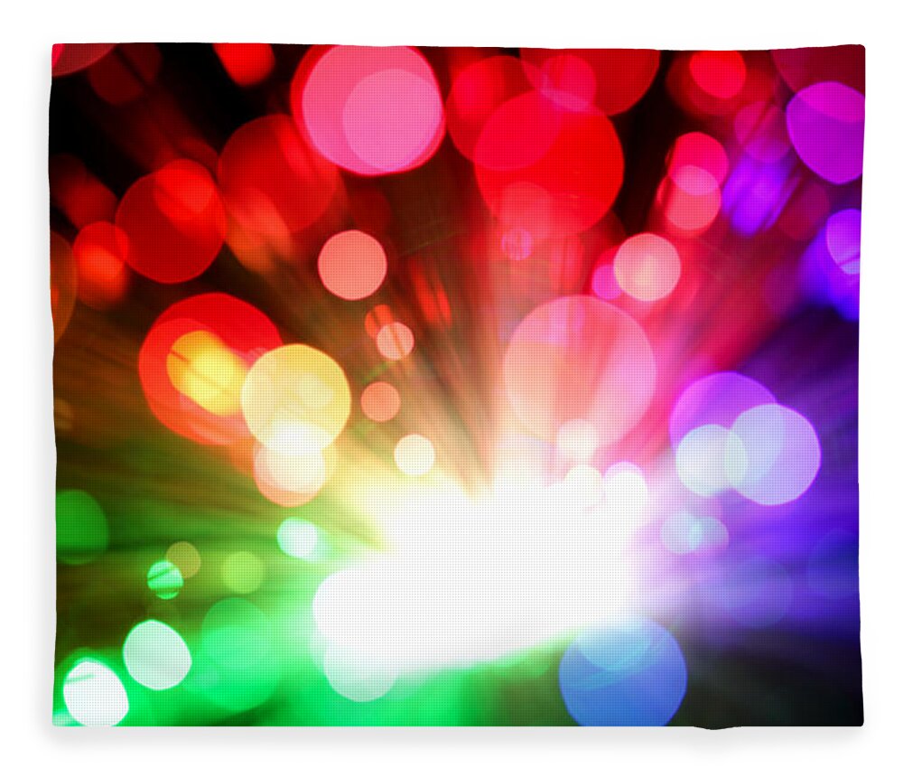 Abstract Fleece Blanket featuring the photograph Let There Be More Light by Dazzle Zazz