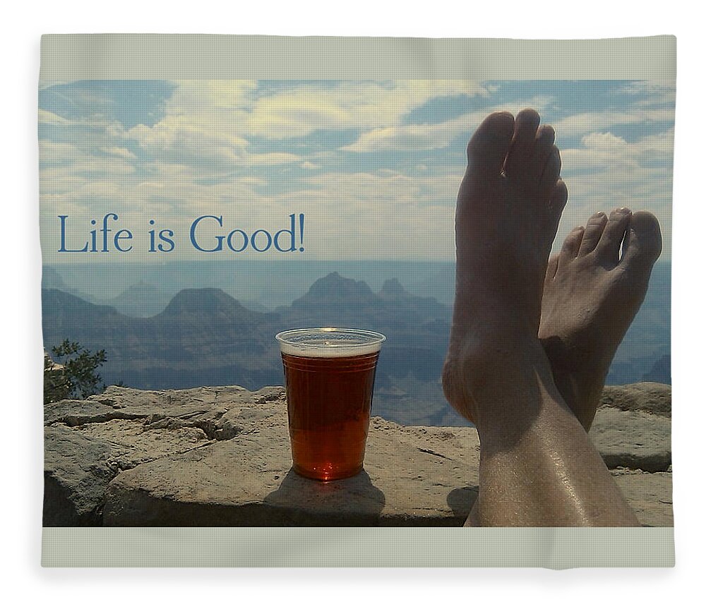 Grand Canyon Fleece Blanket featuring the photograph Life is Good by Richard Gehlbach