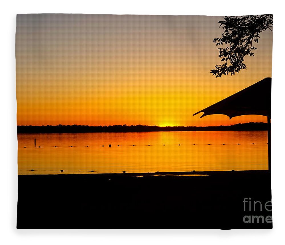 Lake Fleece Blanket featuring the photograph Lifeguard Off Duty by Jacqueline Athmann