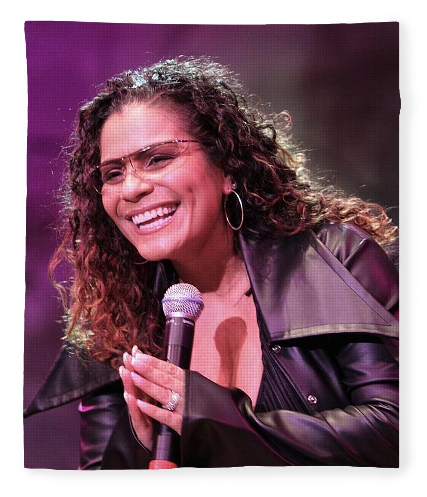 Lisa Lisa and the Cult Jam Fleece Blanket by Concert Photos - Pixels