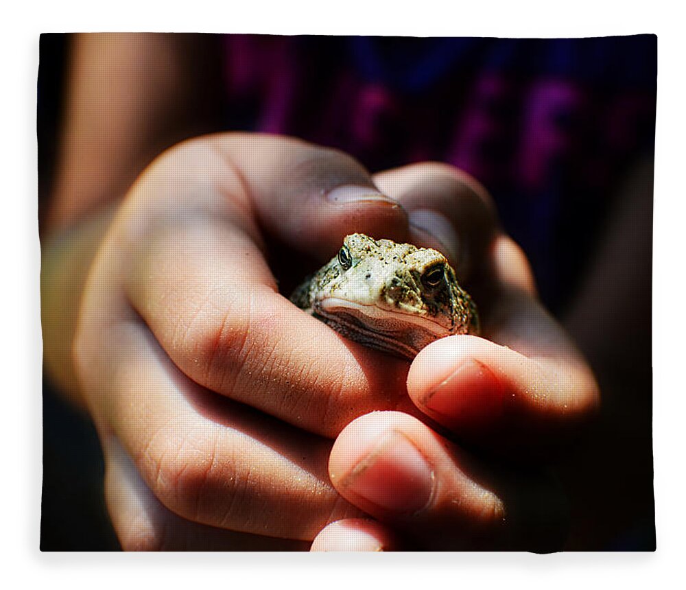 Toad Fleece Blanket featuring the photograph Little Toad by Adam Vance