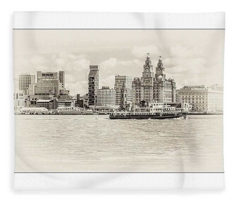 Liverpool Museum Fleece Blanket featuring the photograph Liverpool Ferry by Spikey Mouse Photography