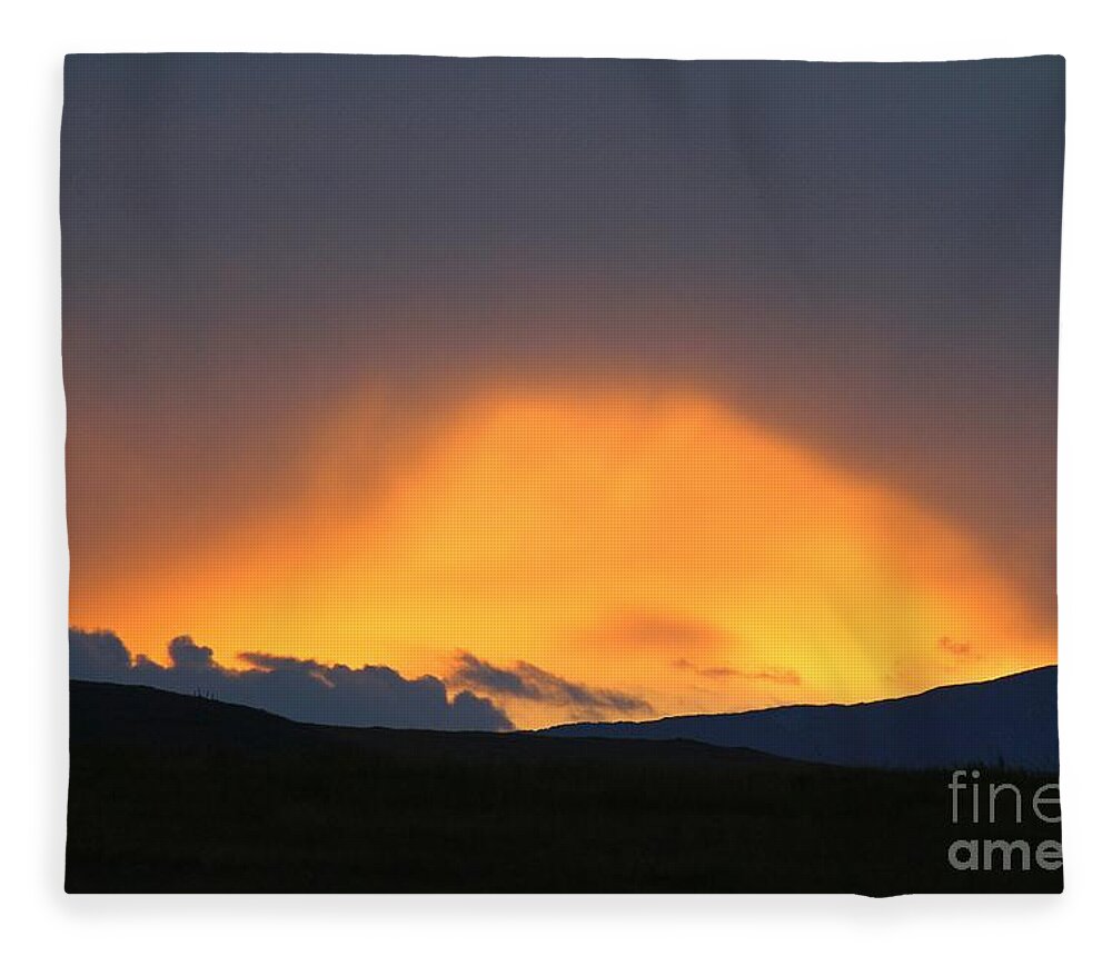 Cowboy Trail Fleece Blanket featuring the photograph Livingstone Range Sunset by Ann E Robson