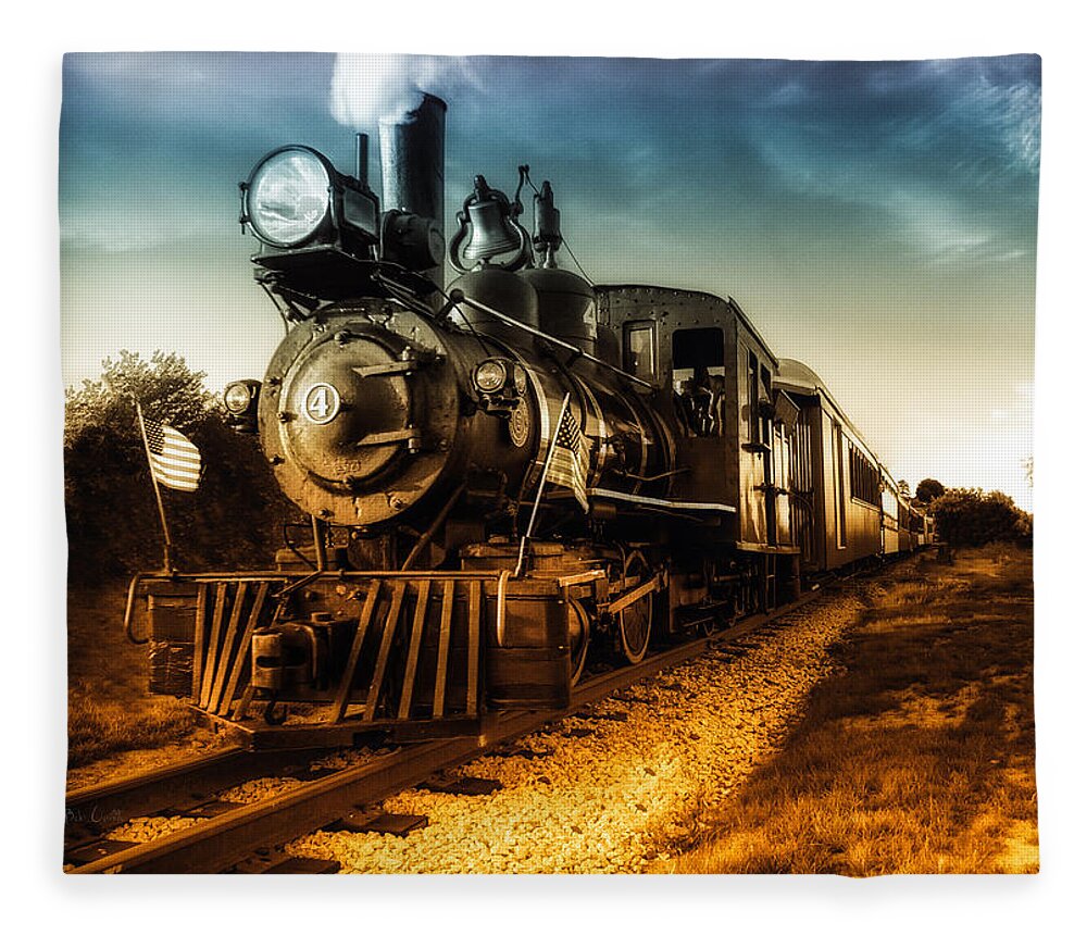 Train Fleece Blanket featuring the photograph Locomotive Number 4 by Bob Orsillo