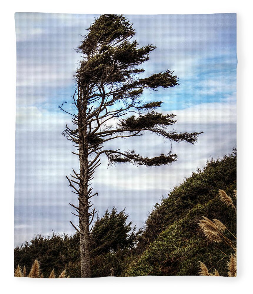 Tree Fleece Blanket featuring the photograph Lone Tree by Melanie Lankford Photography