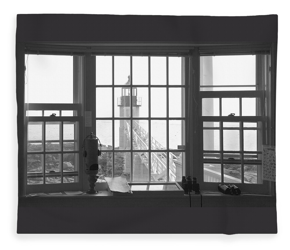 Maine Fleece Blanket featuring the photograph Looking Out by Mike McGlothlen