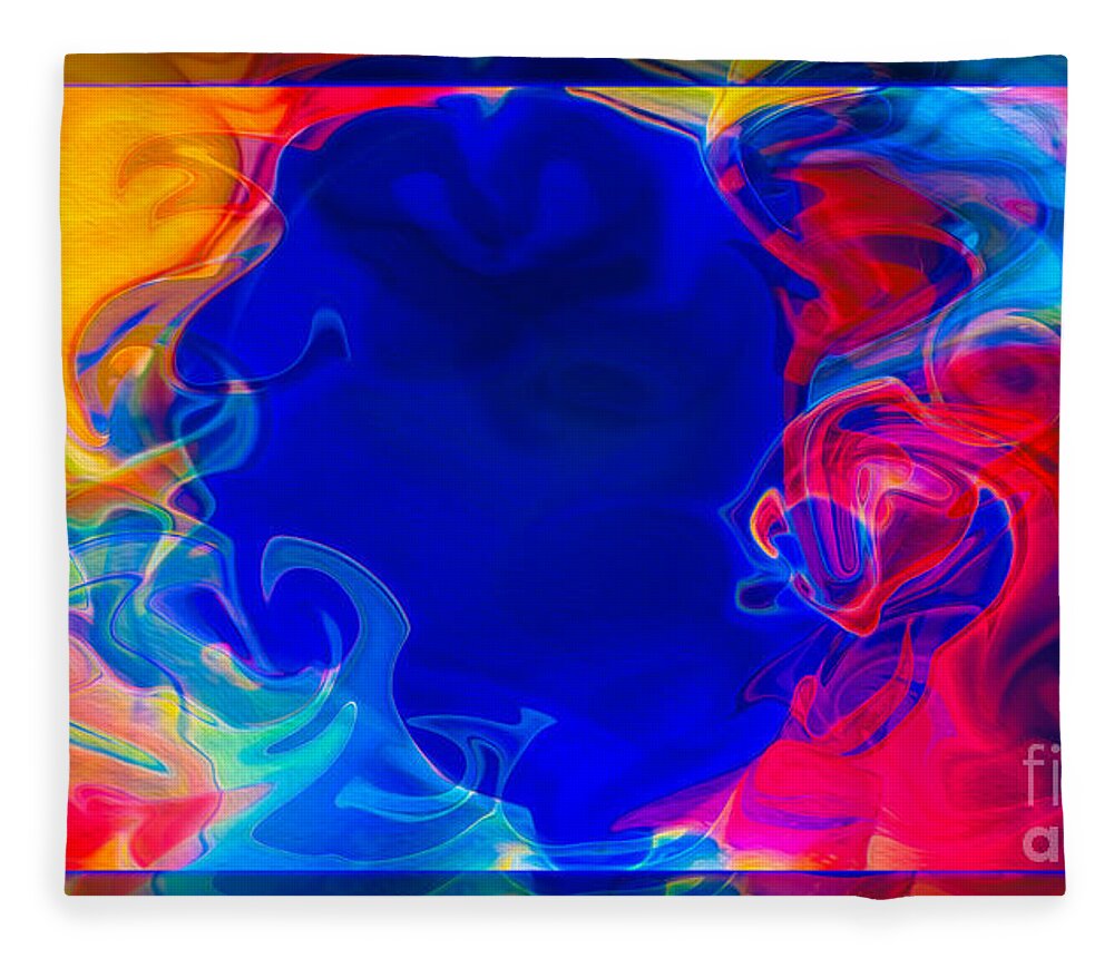 16x9 Fleece Blanket featuring the digital art Love and All of Its Mysteries Abstract Healing Art by Omaste Witkowski