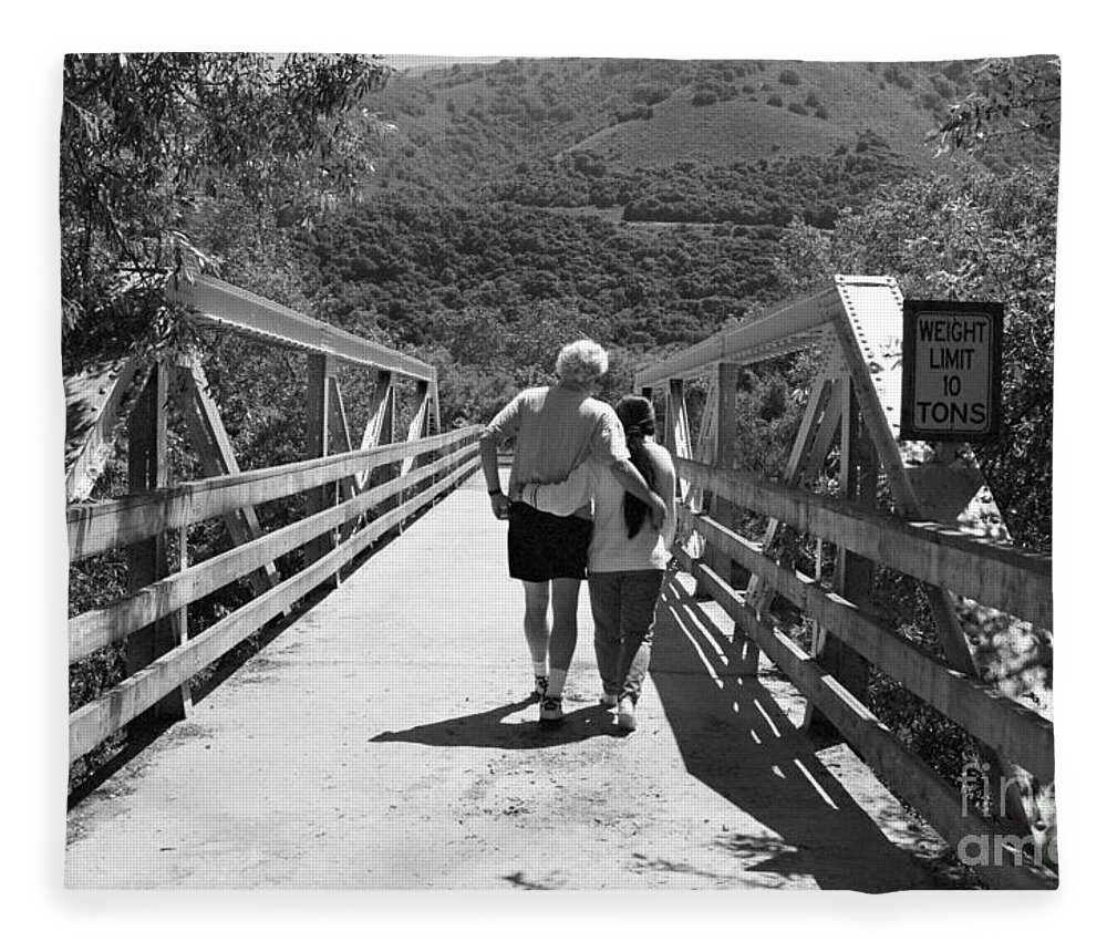 Bridge Fleece Blanket featuring the photograph Love Bridge by James B Toy