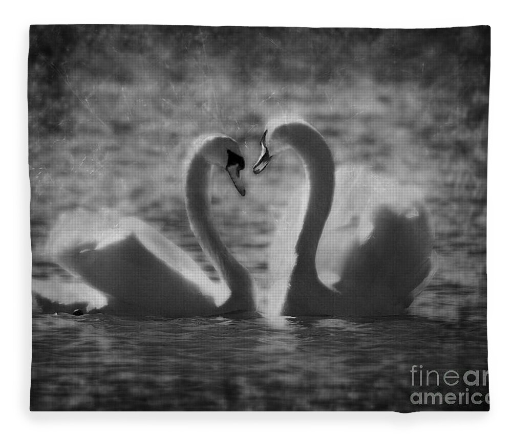Festblues Fleece Blanket featuring the photograph Love is.. by Nina Stavlund