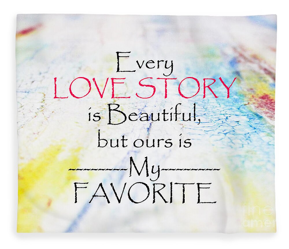 Love Story Art Fleece Blanket featuring the photograph Love Story by Toni Somes