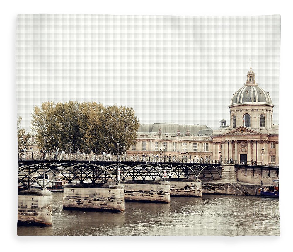 Photography Fleece Blanket featuring the photograph Lover's Bridge Paris by Ivy Ho