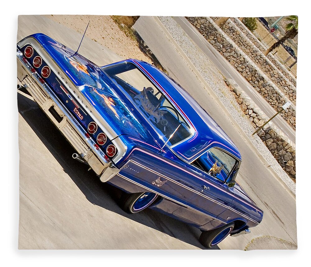 Lowrider Fleece Blanket featuring the photograph Lowrider_19d by Walter Herrit
