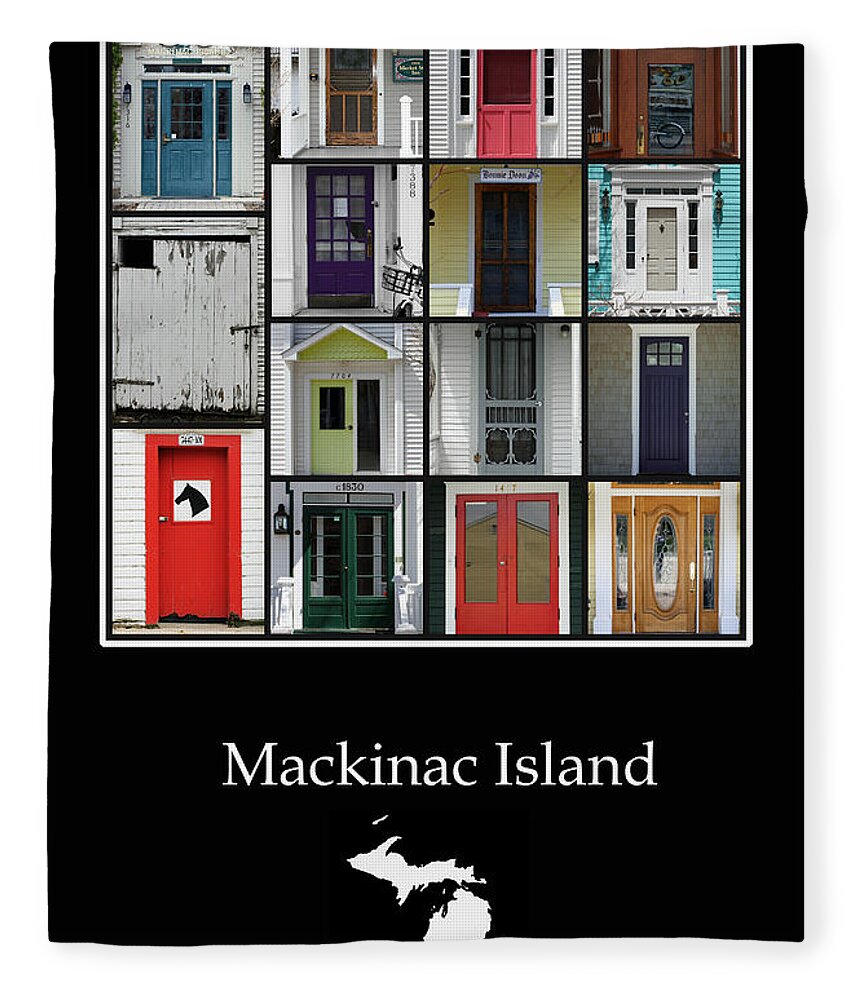 Doors Fleece Blanket featuring the photograph Mackinac Island Doors by Jackson Pearson