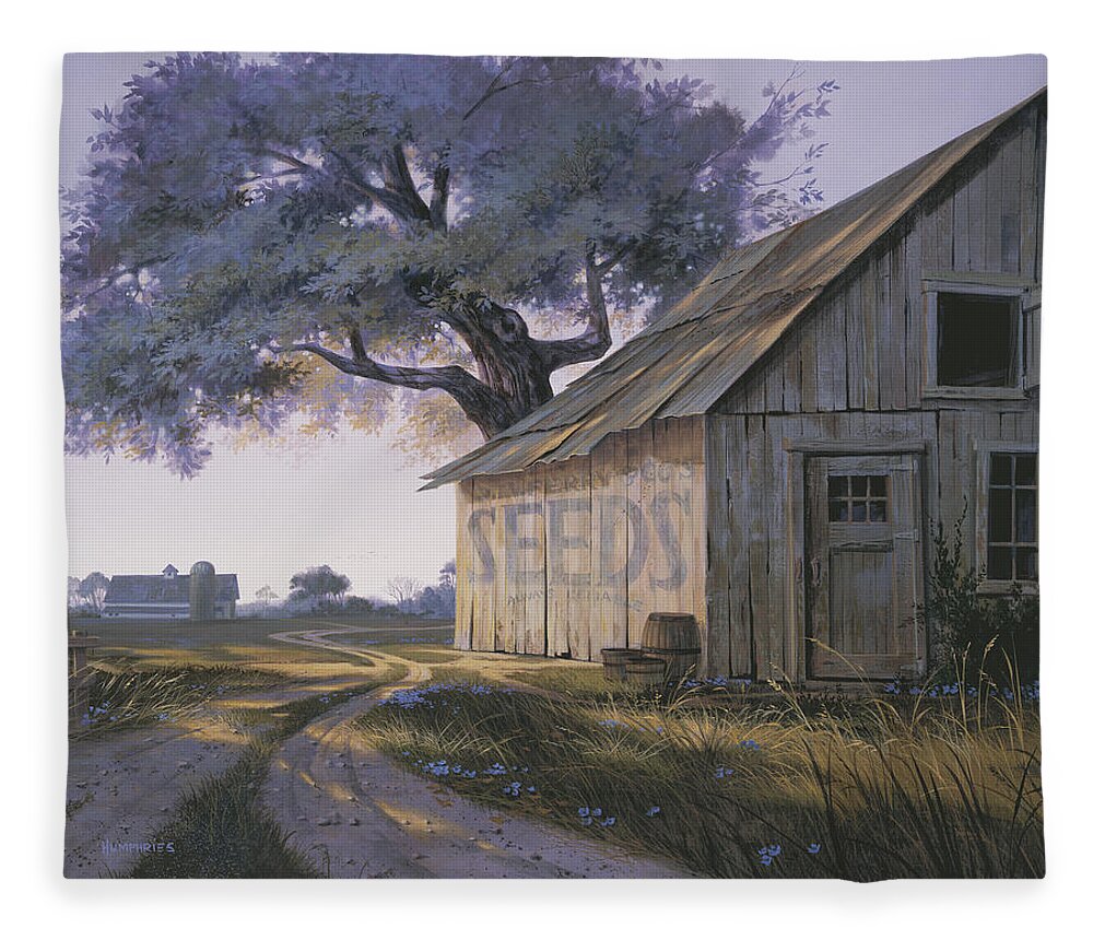 Michael Humphries Fleece Blanket featuring the painting Magic Hour by Michael Humphries