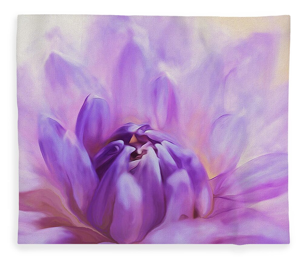 Magic Is Believing In Yourself Fleece Blanket featuring the painting Magic Is Believing In Yourself - Flower Art by Jordan Blackstone
