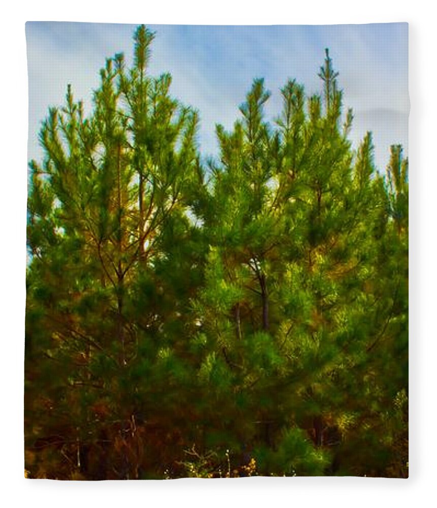 Michael Tidwell Photography Fleece Blanket featuring the photograph Magical Pines by Michael Tidwell