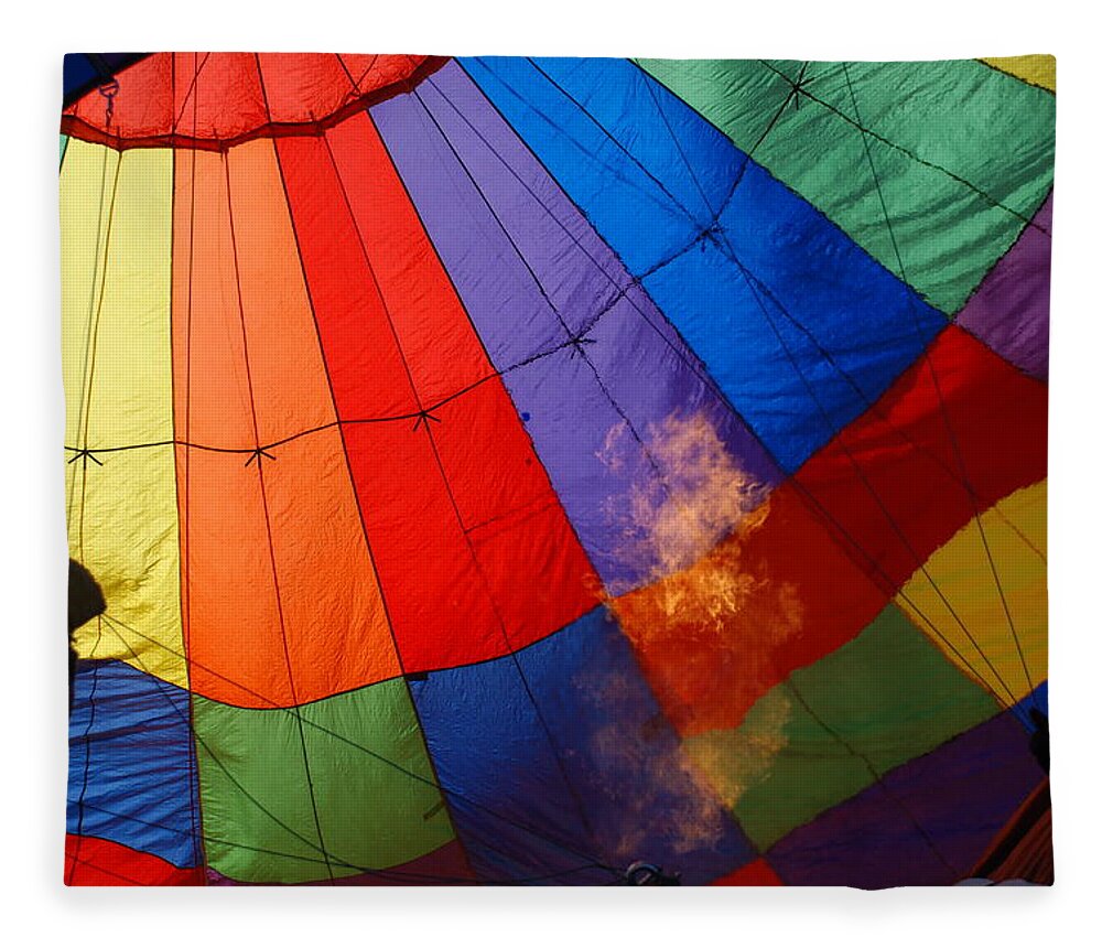 Colorful Fleece Blanket featuring the photograph Making the air hot by Ron Roberts