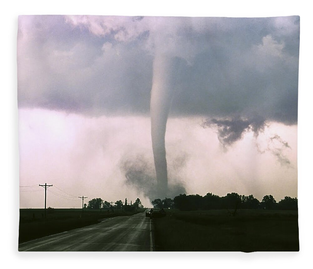 Tornado Fleece Blanket featuring the photograph Manchester Tornado 4 of 6 by Jason Politte