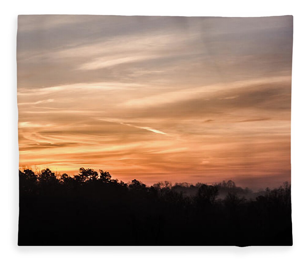 Marietta Fleece Blanket featuring the photograph Marietta Sunrise by Holden The Moment