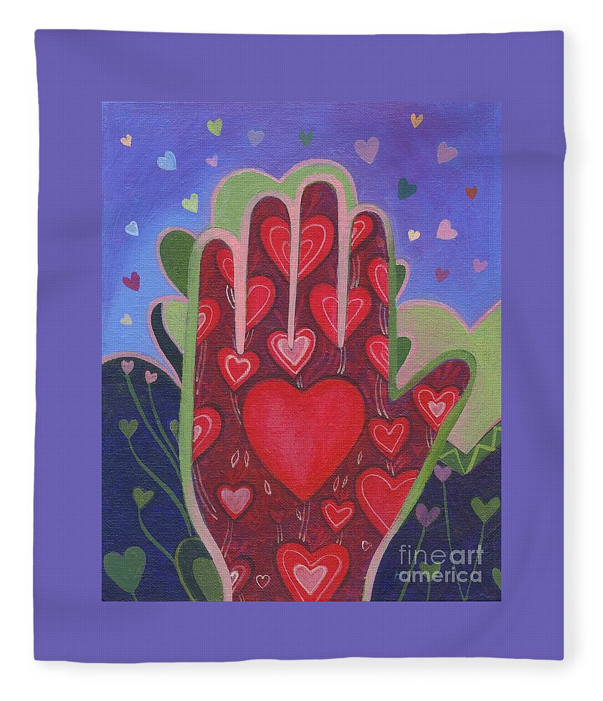 Love Fleece Blanket featuring the painting May We Choose Love by Helena Tiainen