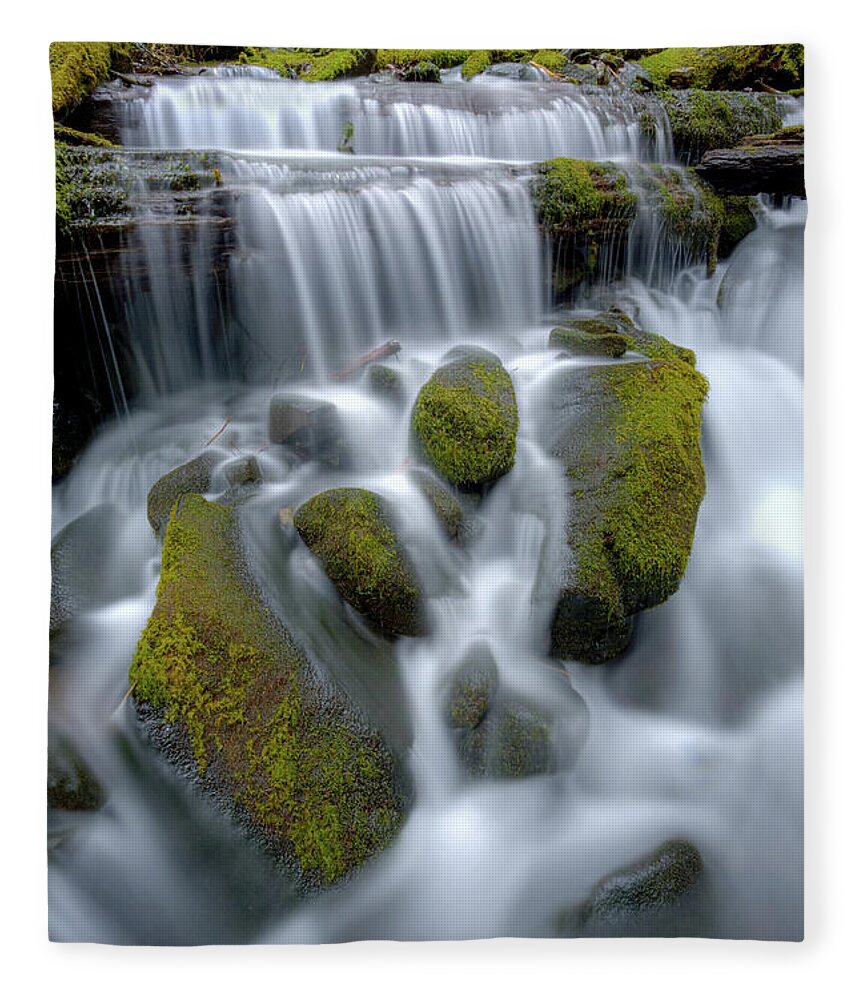 Waterfall Fleece Blanket featuring the photograph Megaflow by Marco Crupi