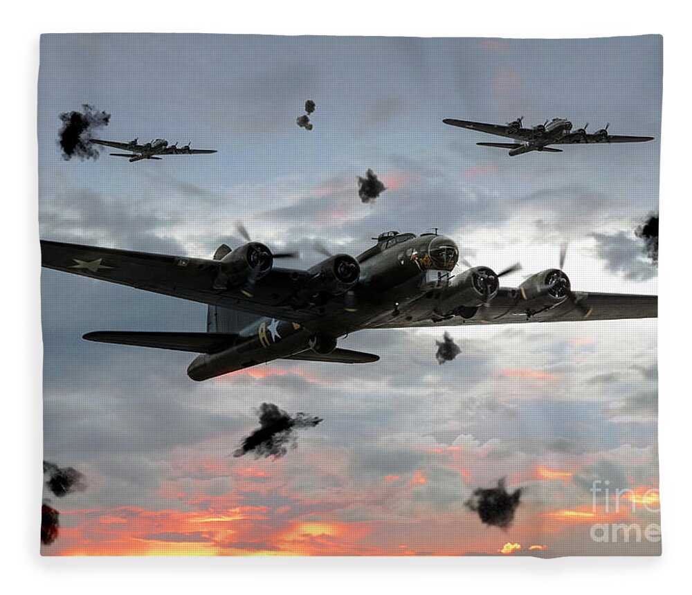 Memphis Belle Fleece Blanket featuring the digital art Memphis Belle by Airpower Art