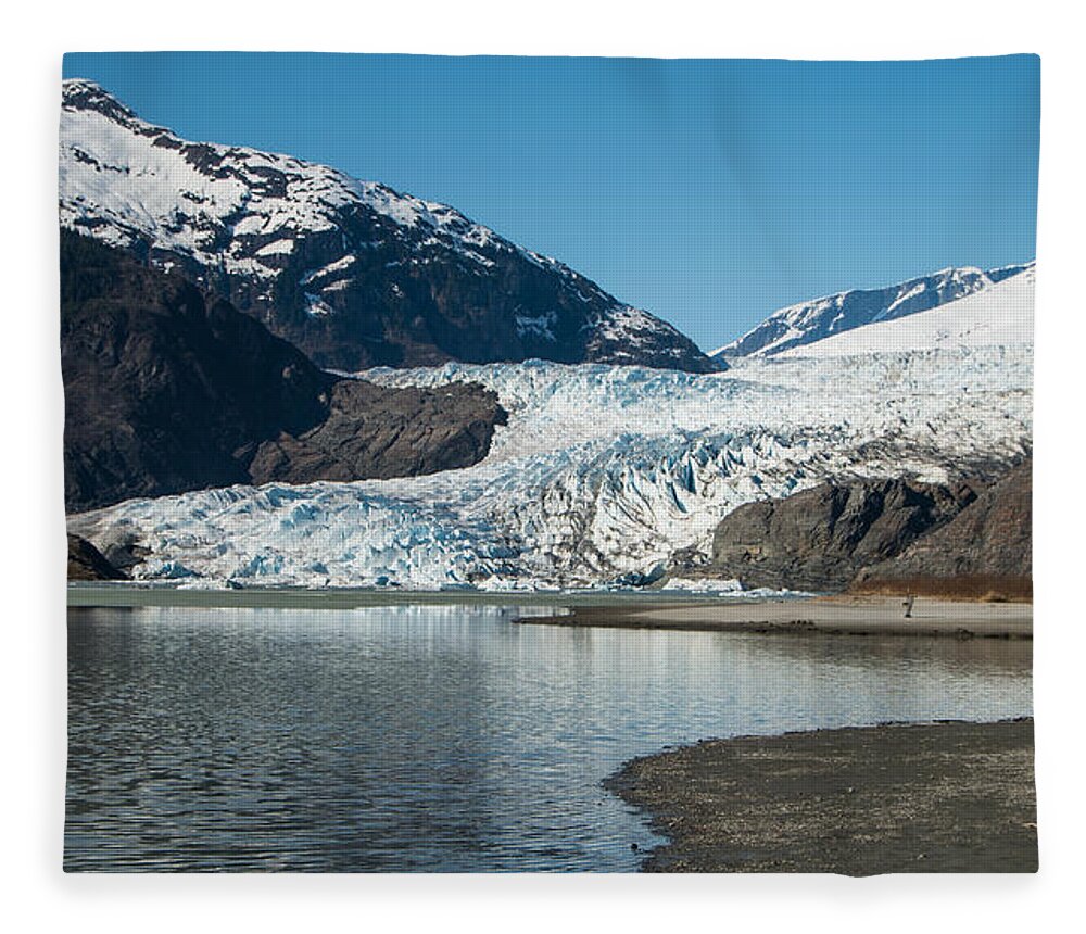 Mendenhall Glacier Fleece Blanket featuring the photograph Mendenhall Glacier in Alaska by Marilyn Wilson