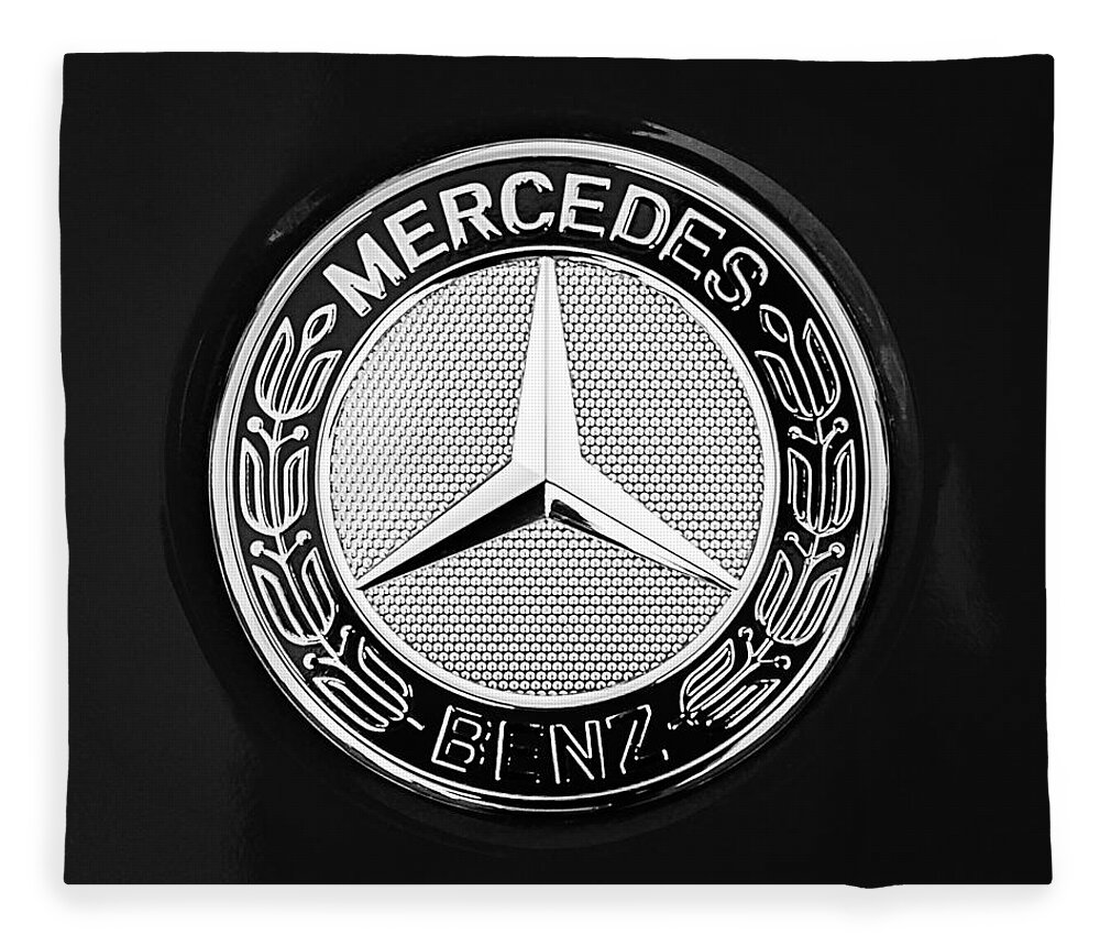 Mercedes-benz 6.3 Gullwing Emblem Fleece Blanket featuring the photograph Mercedes-Benz 6.3 Gullwing Emblem by Jill Reger