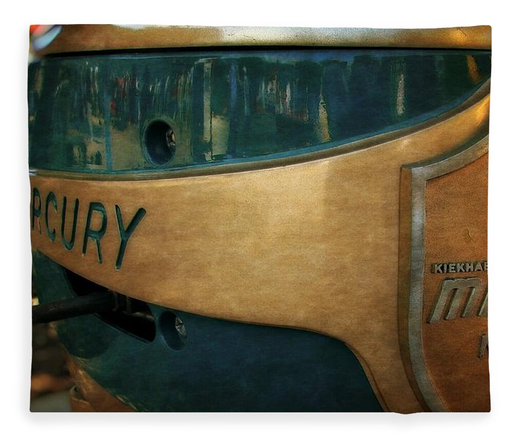 Classic Fleece Blanket featuring the photograph Mercury Mark 20 Outboard Motor by Michelle Calkins