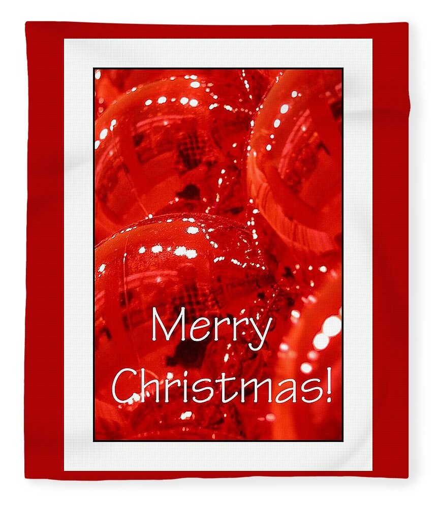 Celebrate Fleece Blanket featuring the photograph Merry Christmas Red 5607 by Jerry Sodorff