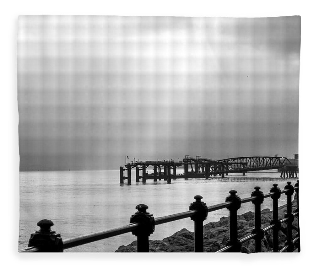 Boat Fleece Blanket featuring the photograph Mersey Halo by Spikey Mouse Photography