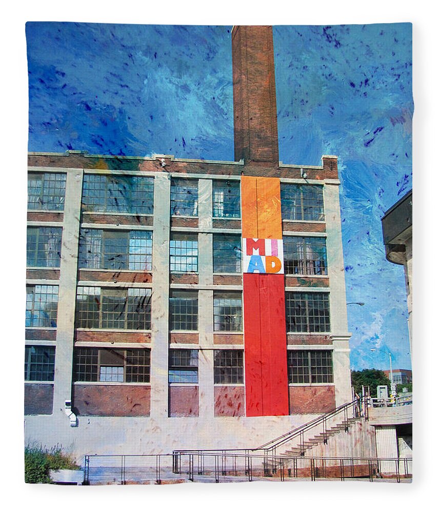 Miad Fleece Blanket featuring the digital art MIAD 3 w paint by Anita Burgermeister