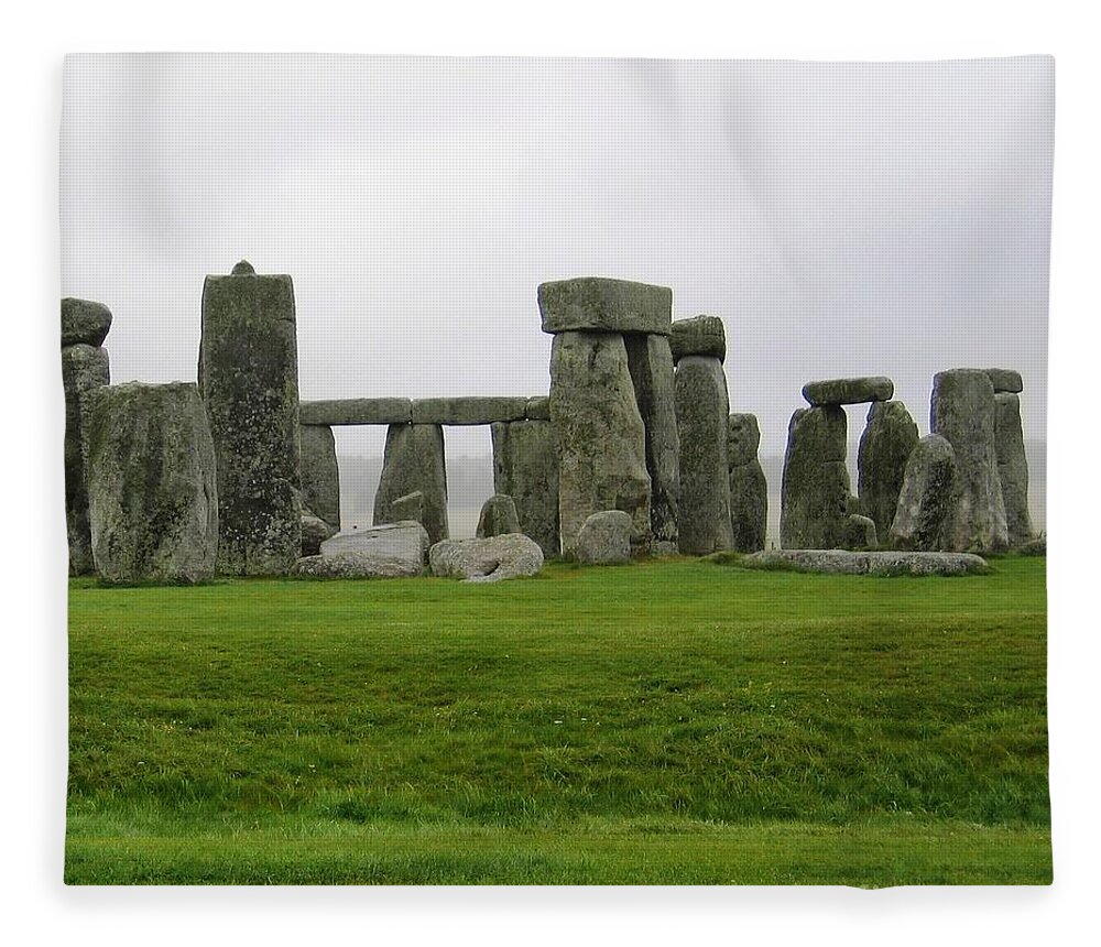 Stonehenge Fleece Blanket featuring the photograph Mind The Dip by Denise Railey
