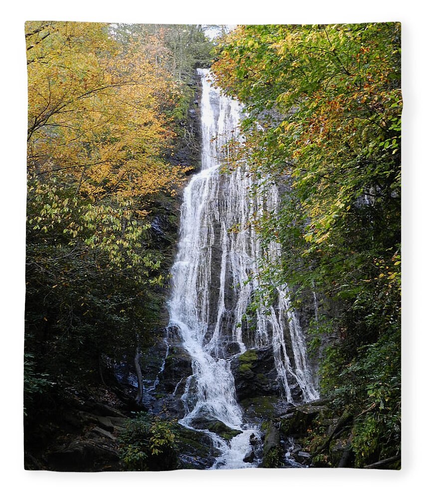 Smoky Mountains Fleece Blanket featuring the photograph Mingo Fals by Deborah Ferree