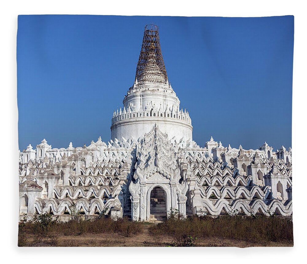 Tranquility Fleece Blanket featuring the photograph Mingun - Mandalay - Myanmar by Steve Allen