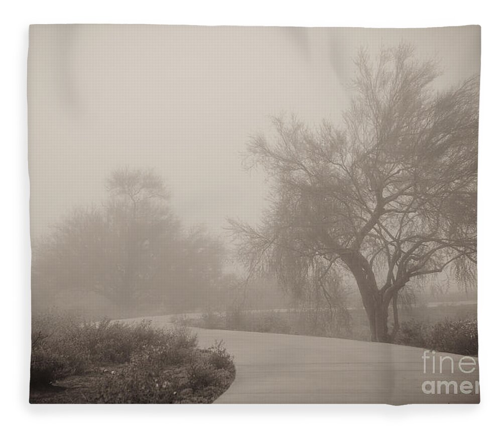 Fog Fleece Blanket featuring the photograph Misty Morning II by Tamara Becker