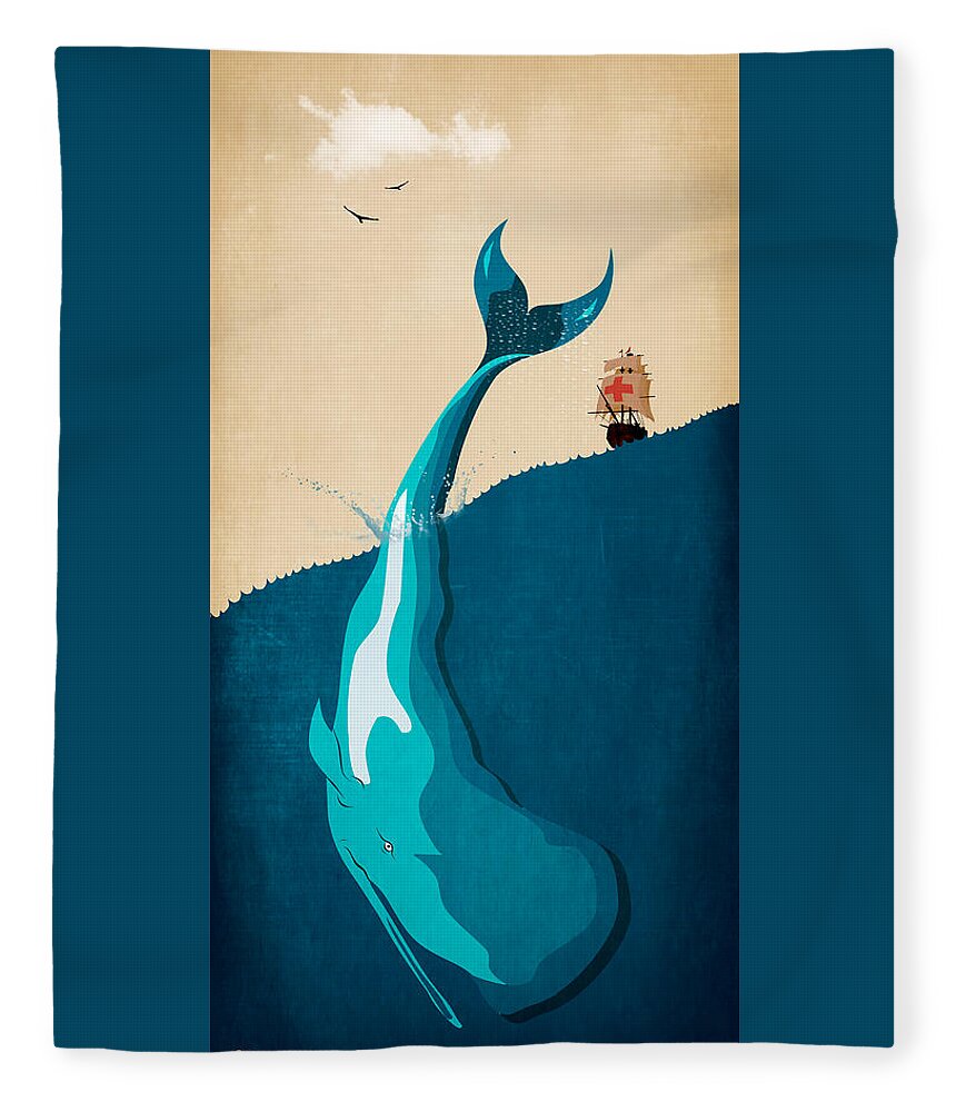Moby Dick 2 Fleece Blanket by Mark Ashkenazi - Pixels